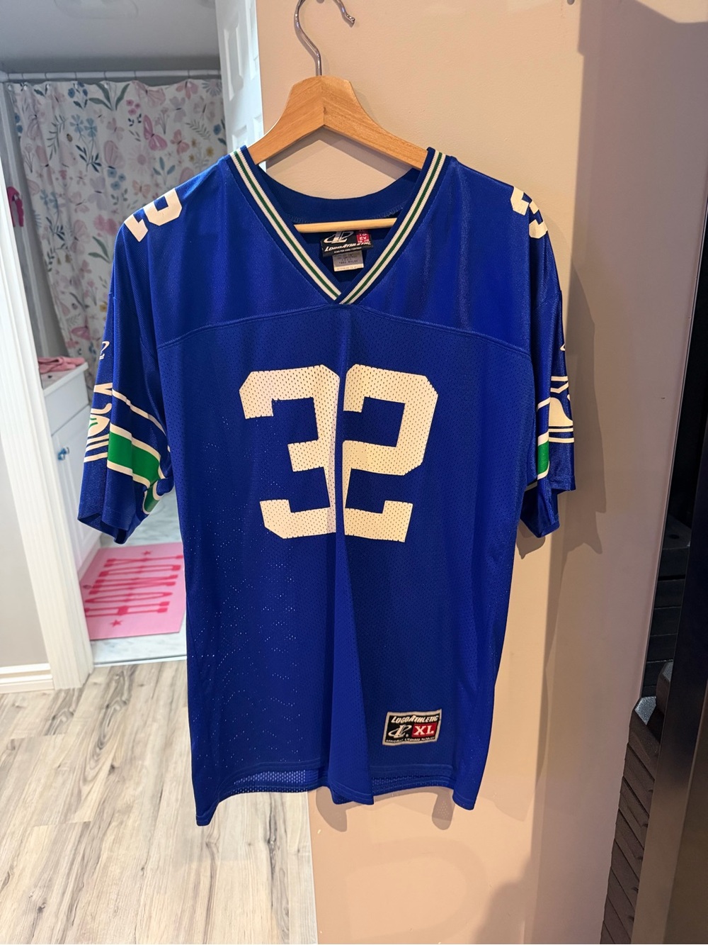 Logo Athletic Royal Blue #32 Men’s Football Jersey with White Accents